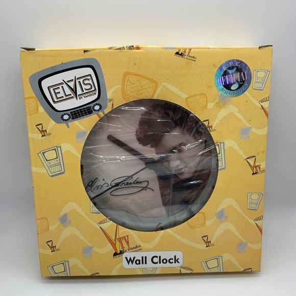 Vintage Vandor Elvis Presley Retro Black/White 8" Wall Clock Open Box NEW! - Picture 9 of 16